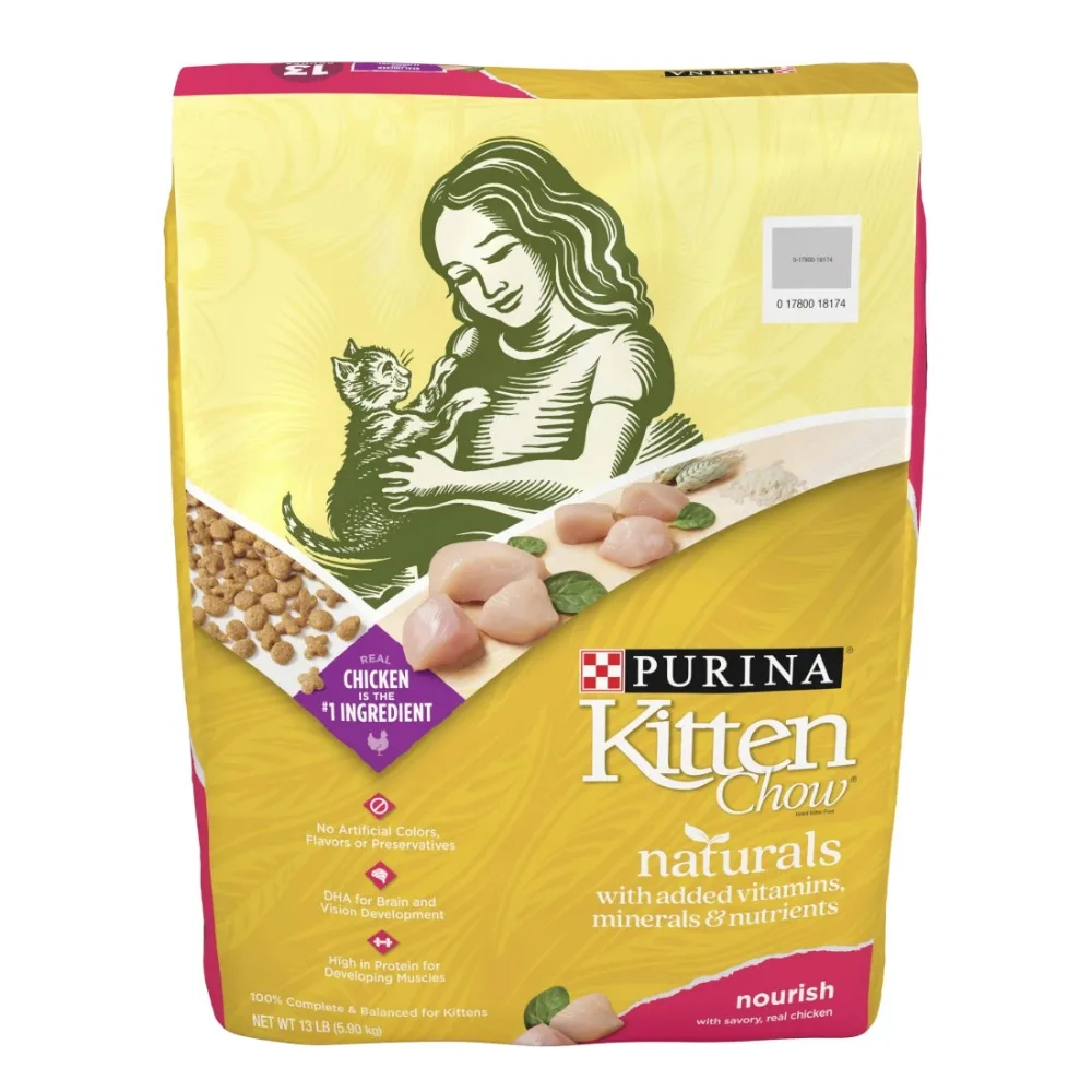 

Purina Kitten Chow Naturals, Indoor Dry Kitten Food, Chicken, 13 lb Bag