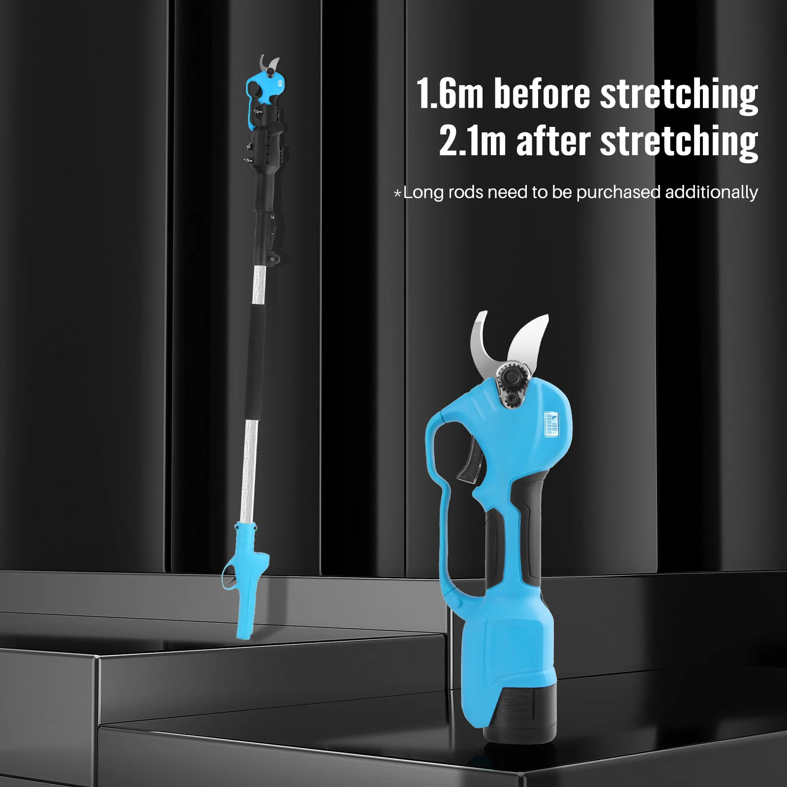 28 مللي متر مقصات التقليم الكهربائية شاشة LCD عرض المقلم الكهربائي مع بطارية ليثيوم فروع شجرة الفاكهة التقليم القاطع