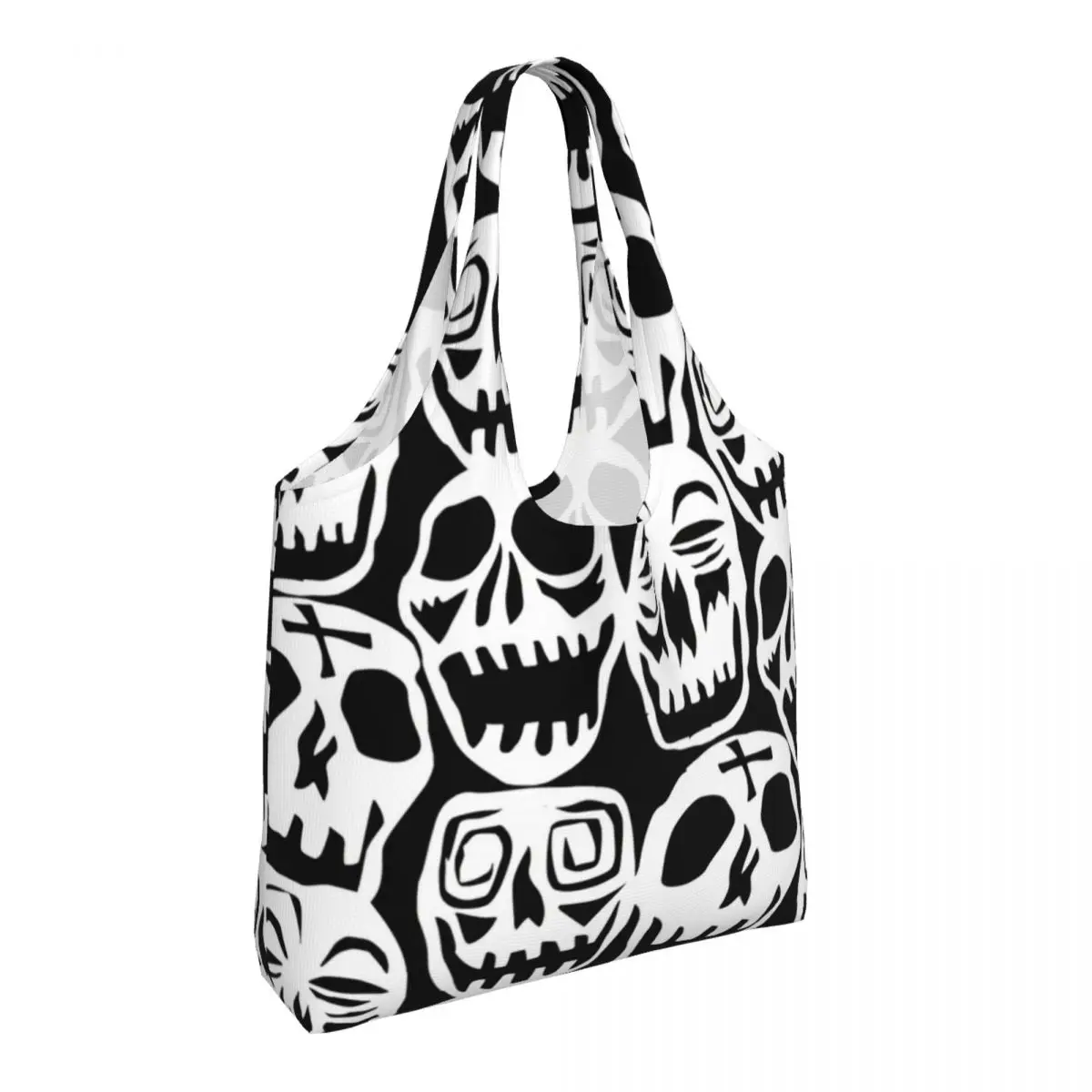 

Halloween Punk Shopping Bag Desperately Seeking Susan VooDoo Female Bulk Handbags Reusable Polyester Streetwear Bags