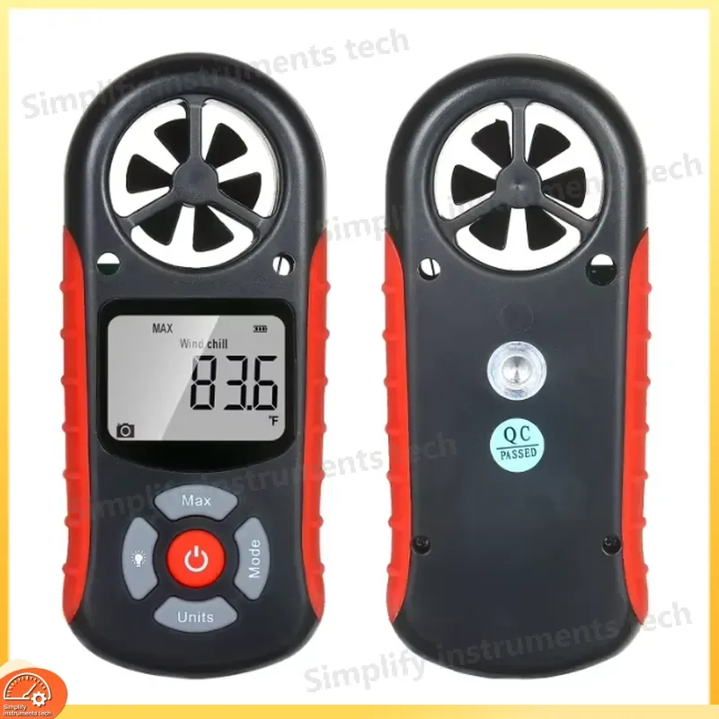 8 in 1 Digital Anemometer Wind Speed Meter Temperature Humidity Gauge Airflow Velocity Tester Handheld Weather Station Sensor