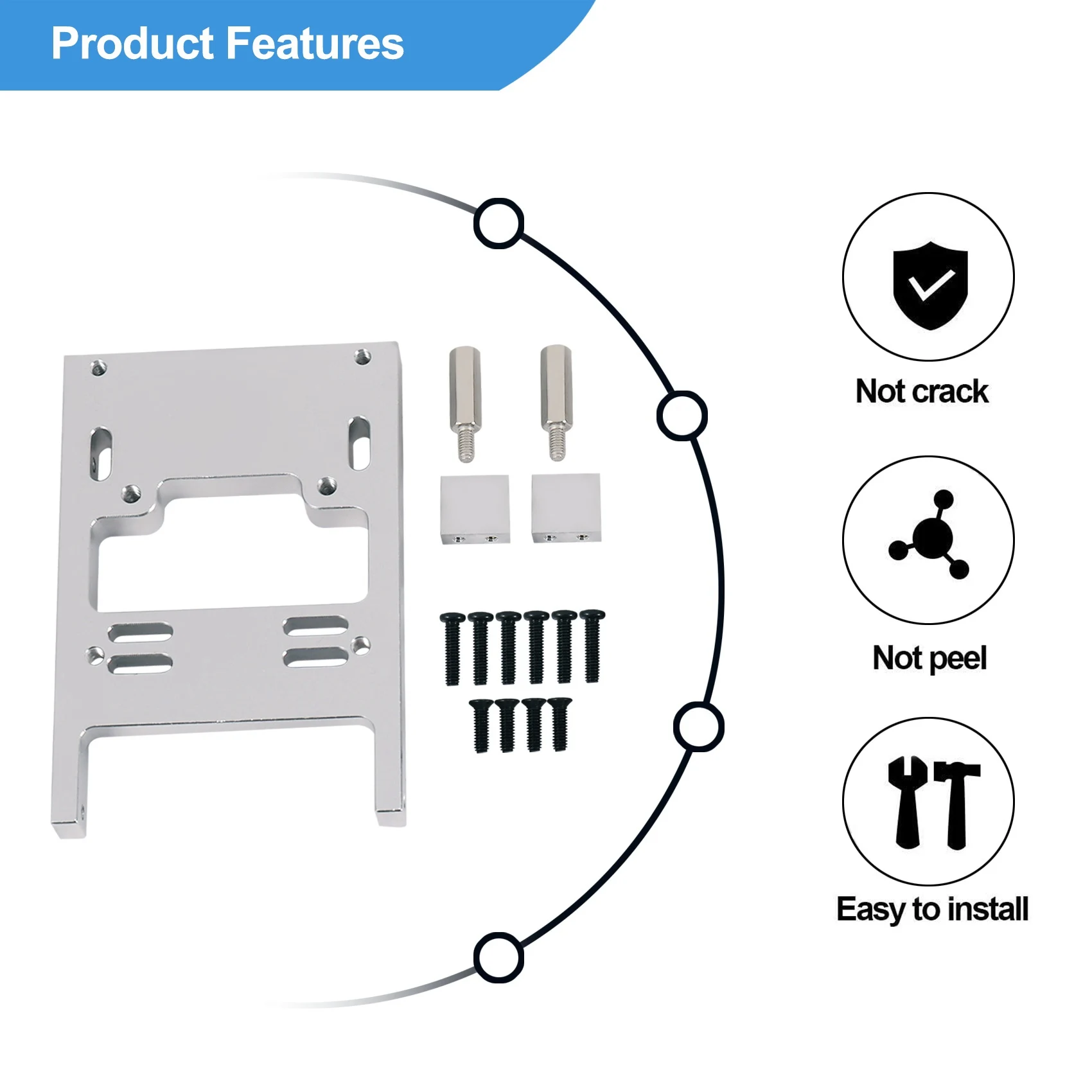 메탈 빔 리어 범퍼 서보 고정 마운팅 브래킷 업그레이드 부품 B14 B24 B16 B36 C14 C24 1/16 RC 자동차 [A17I 장난감]
