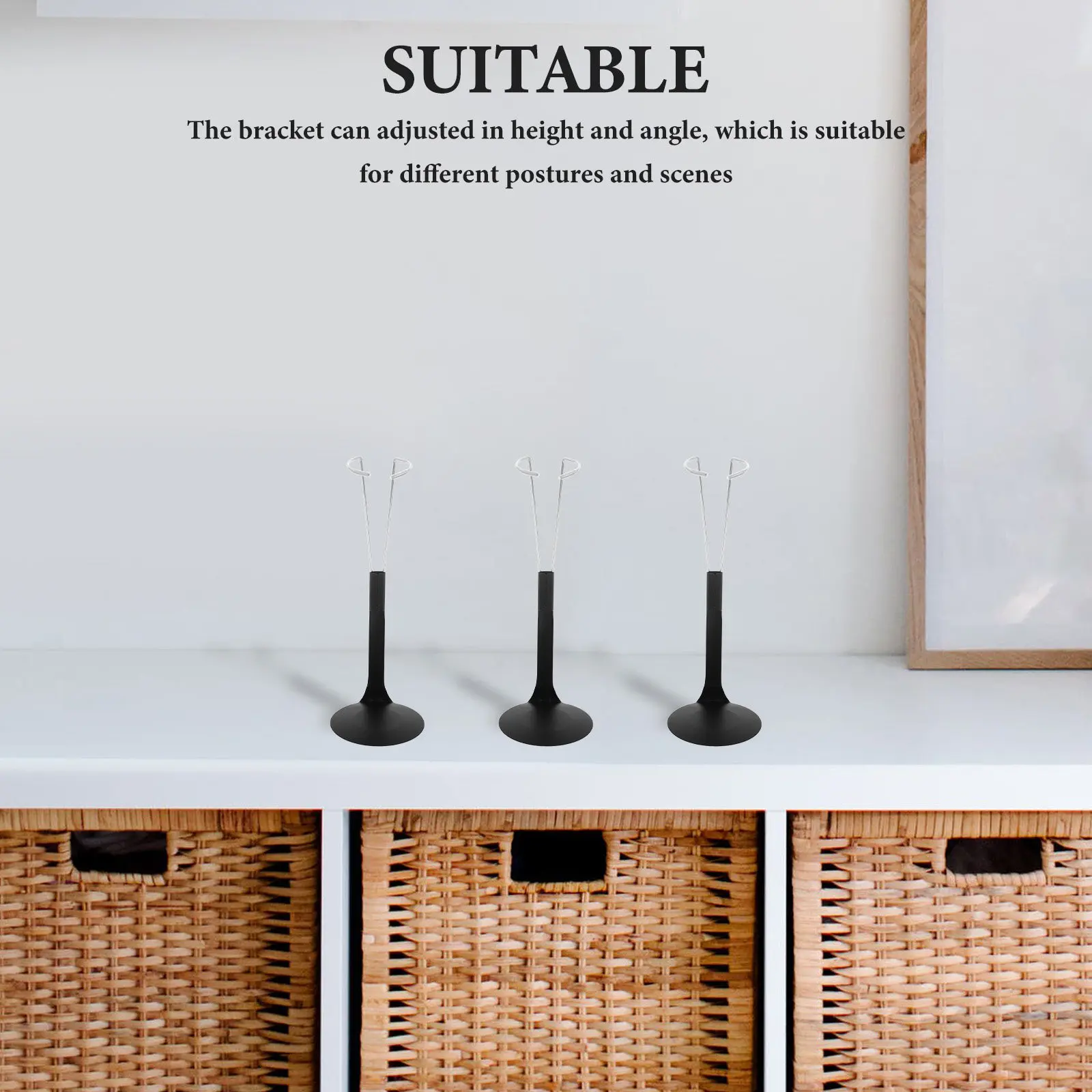 10Pcs Adjustable Metal Figures Stands Stable Support for Action Figures Display Stand Portable Lightweight for Travel
