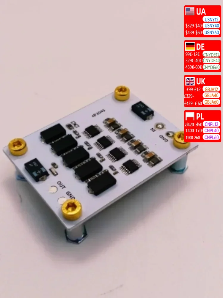 Nvarcher LT3045 ultra-low noise four parallel voltage regulator module (aluminum substrate)