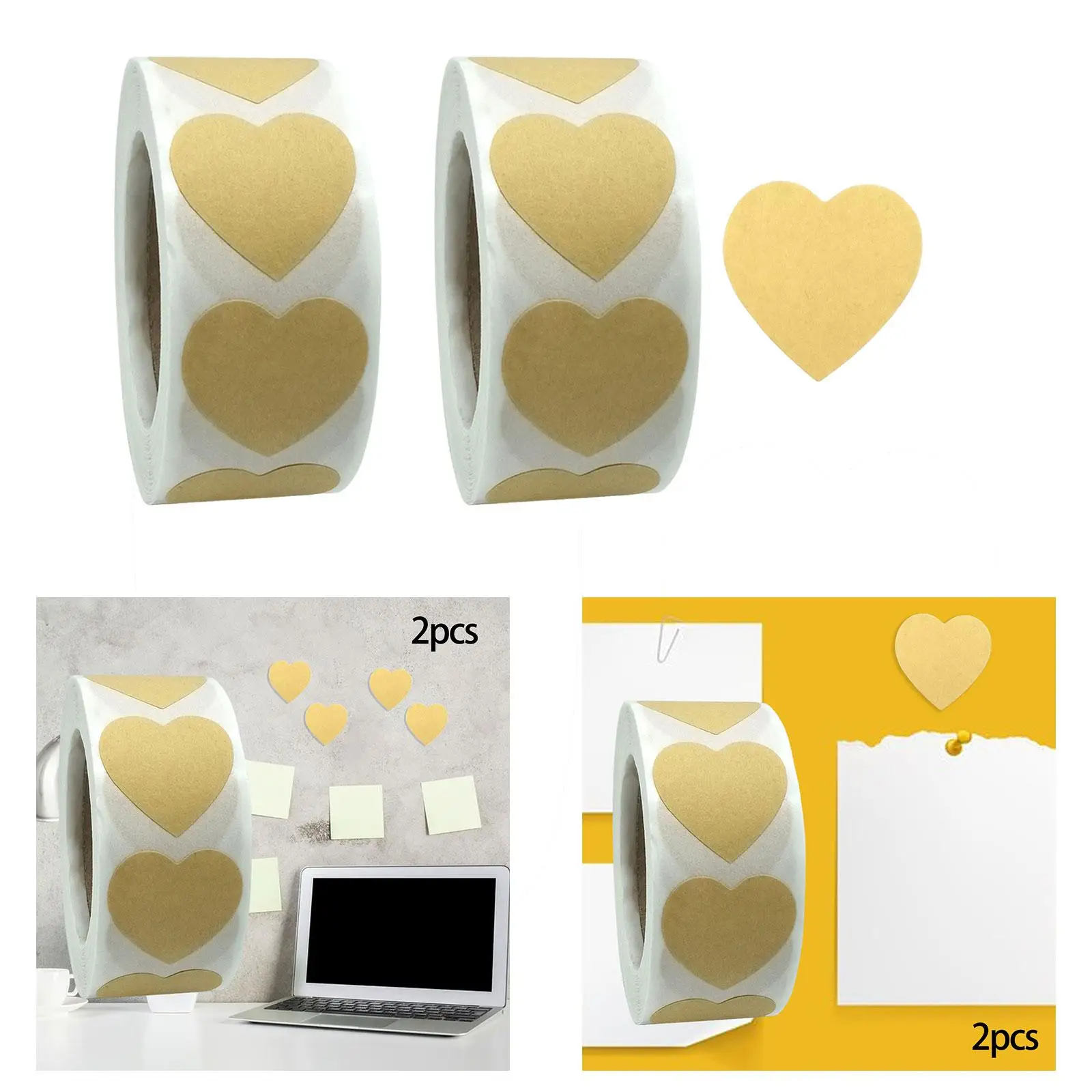 Handmade Heart Shaped Labels Stickers Decals Tags Decor Heart Label for Christmas Adults