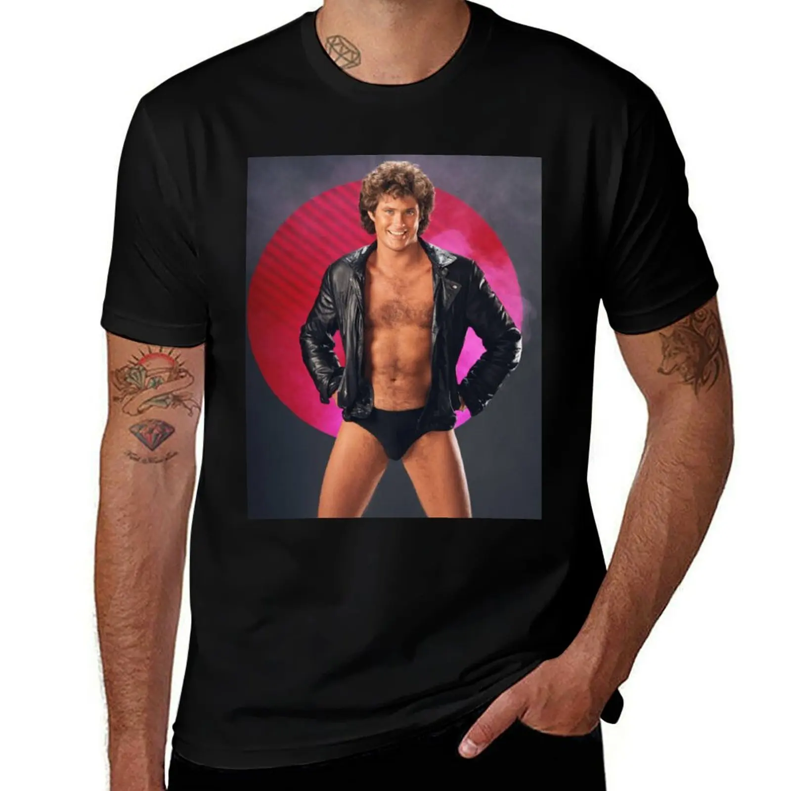 

David Hasselhoff vintage T-Shirt t shirts for man graphic cars essential t shirt T-Shirt