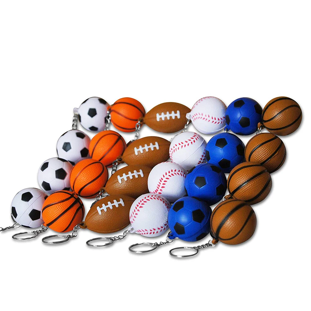 

24pcs Rugby Shaped Keychains Creative Key Holder Unique Key Ring Durable Pendant Gift For Men Women Kids Graduation Souvenir