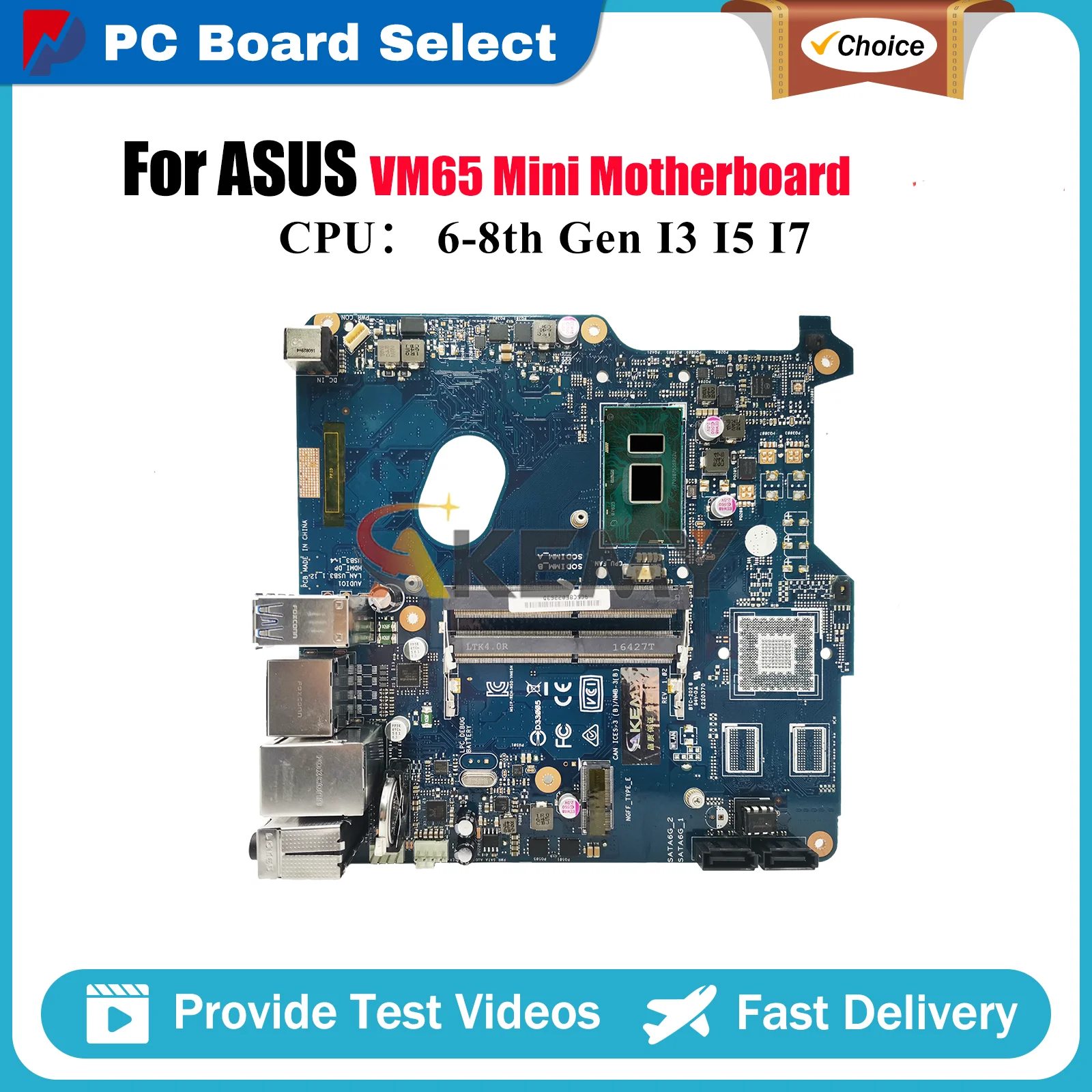

Материнская плата для ноутбука VM65 для ASUS VivoMini VM65 Материнская плата для ноутбука с процессором I3 I5 I7 100% тестирование ОК Быстрая доставка Высокое качество
