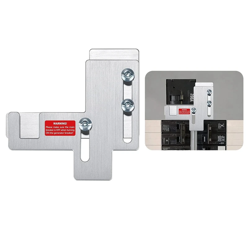 Kit de verrouillage de générateur intelligent pour panneaux 150 ampères ou 200 ampères, espacement de 7/8-1 1/4 pouces entre le principal et le disjoncteur de branches