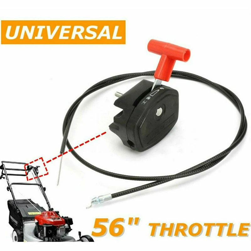 56 Inch Lawn Mower Throttle Cable Switch Lever Control Handle Universal Throttle Cable for Lawn Mower Parts Garden Tools