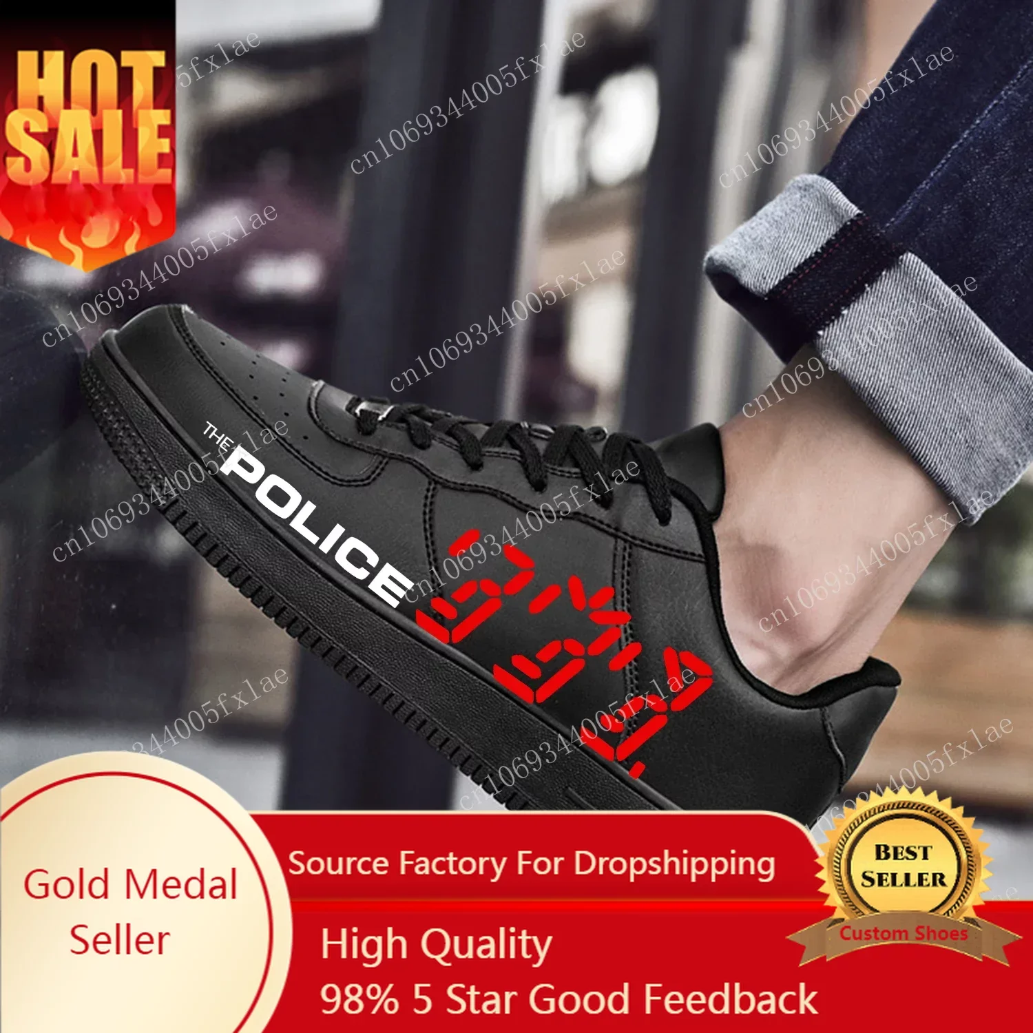 

The Police Band AF Basketball Mens Womens Sports Running High Quality Flats Force Sneakers Lace Up Mesh Customized Made Shoe