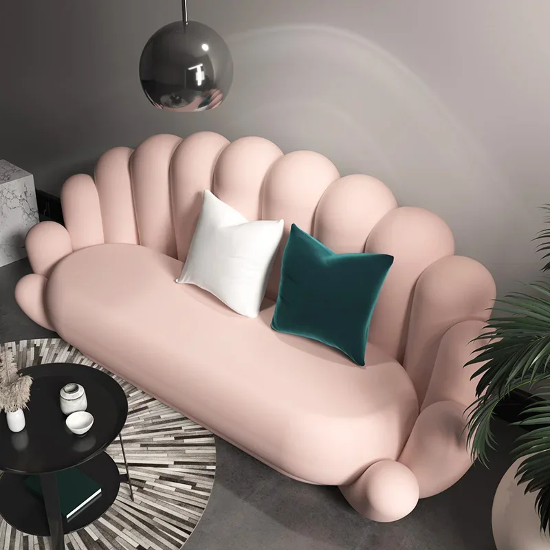 

Nordic Modern Fancy Sofa Chair Unique Living Room Designer Loveseat Sofa Hotel Floor Woonkamer Banken Apartment Furniture