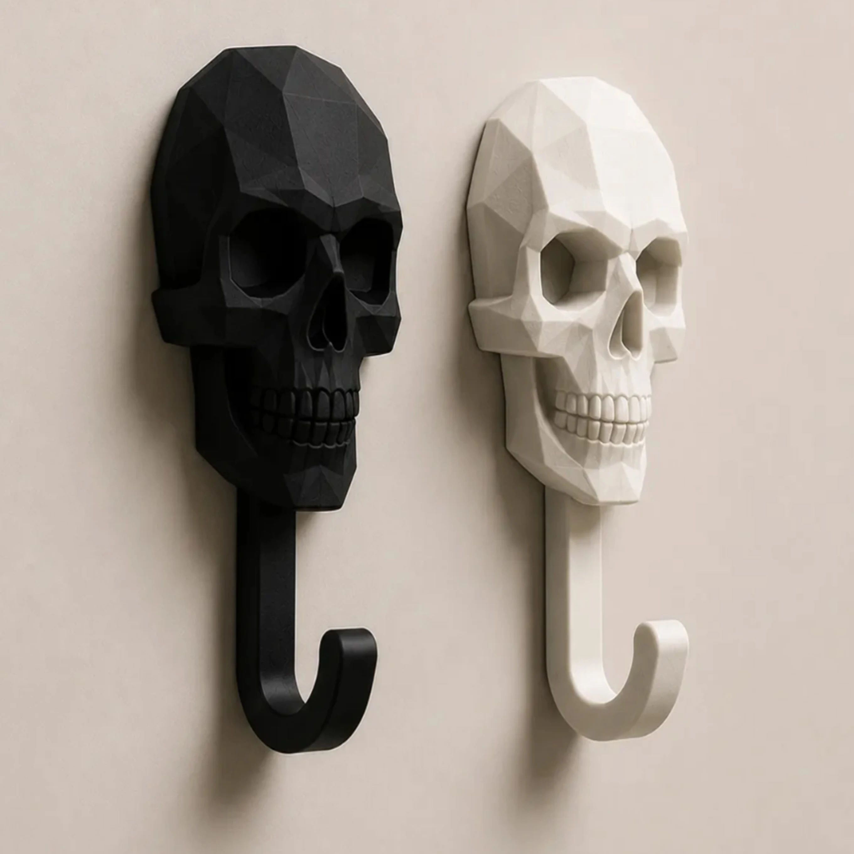 3D Printing Practicality Skull Shaped Hook for Home Bathroom Balcony Multi Scene Handicraft Combination Set Home Accessories