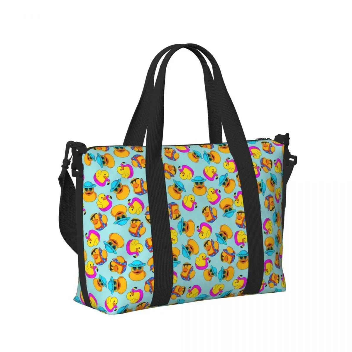 

Summer Rubber Duck Beach Travel Bag Large Capacity Tote Bags for Gym Yoga Women Shopping Duffle Shoulder Bag