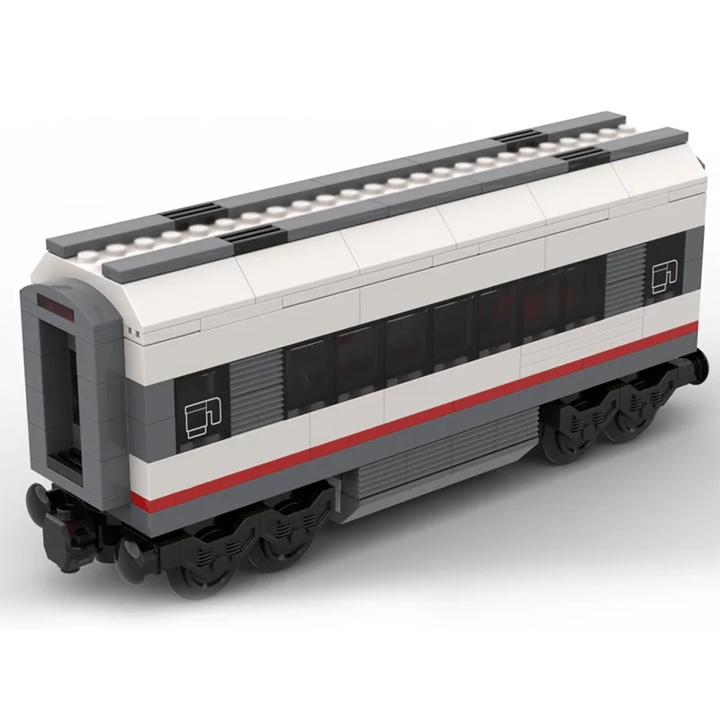 Model samochodu miejskiego MOC Klocki konstrukcyjne Pociąg pasażerski Wagon barowy Technologia modułowa Prezenty świąteczne dla dzieci Zabawki do składania Zestaw