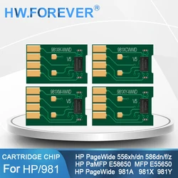 For HP Reset Chip 981 981X 981Y Ink Cartridge Chip For HP PageWide 556xh 586dn E58650dn E55650 Printer Reusable Permannet Chip
