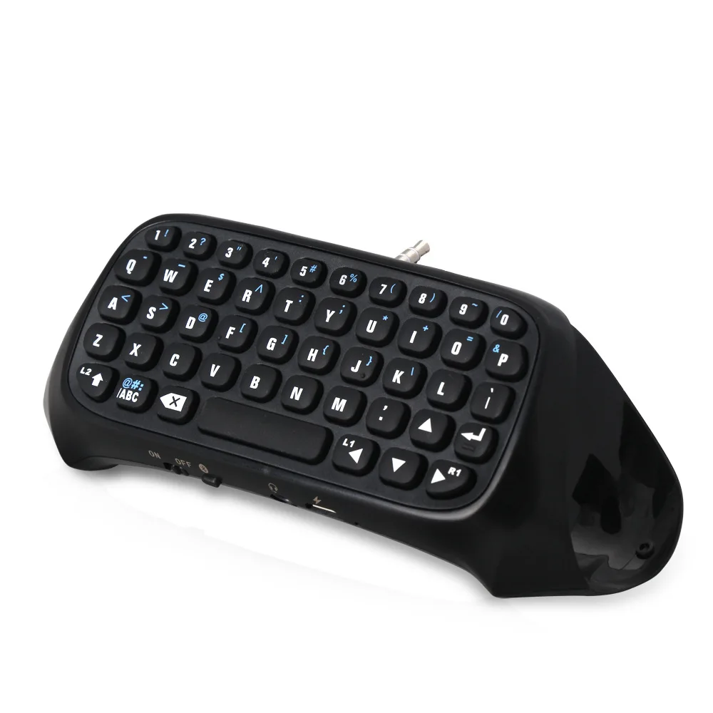 3.5mm Plug Black Mini Wireless Chatpad Message Keyboard for PS4 Controller for PS4slin PS4PRo