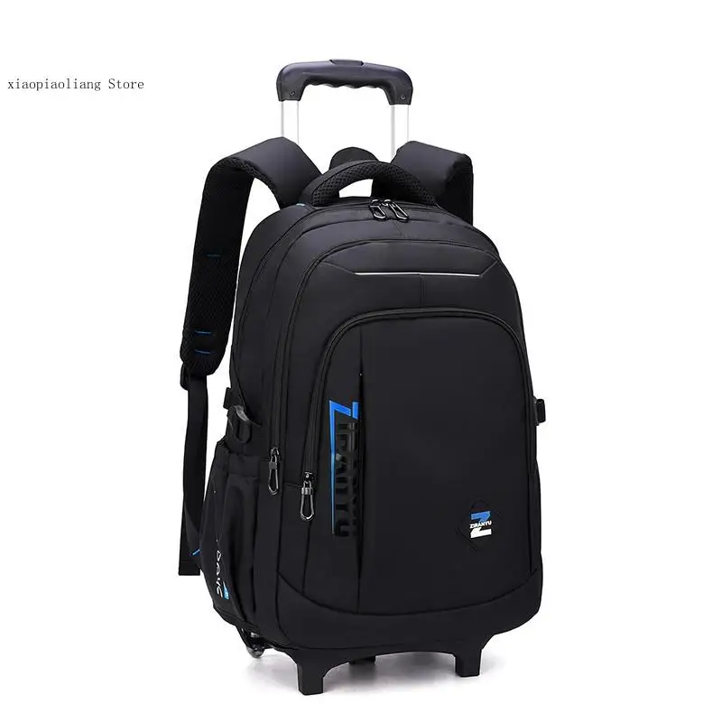 Children School Trolley Backpack Teenagers School Bag with Trolley for Boys Kids School Bags On Wheels Wheeled Backpack