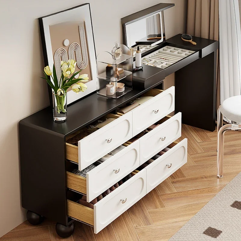 #L Vanity Mirror Nightstand Organizer Nordic Dressing Table Stool Storage Dressing Table Bedroom Home Decor Q