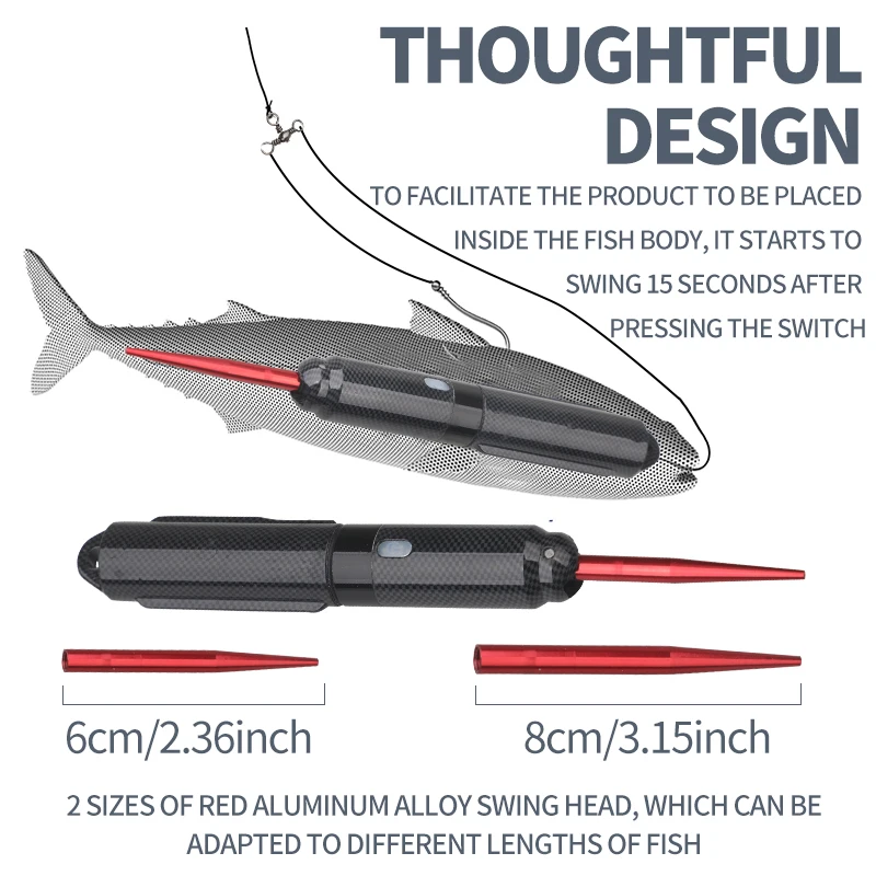 Señuelo biónico robótico ABS recargable, natación automática, hundimiento, revive, cebo muerto, pesca, cebo inteligente, señuelo de pesca