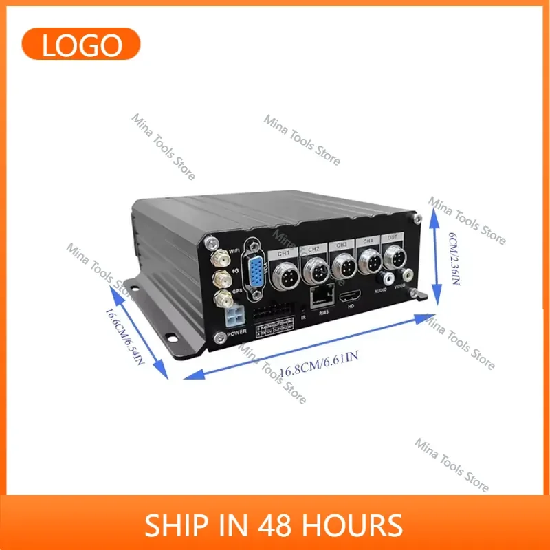 4CH Separate Playback 1TB HDD 3520D Chip DMS/ADAS/BSD Function Two-Way Audio AI Car DVR