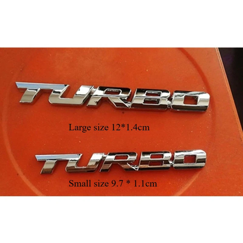 Car Styling Alloy Modification Turbocharged 3D Metal Car Sticker Body Sticker Rear Emblem Side Decoration Badge Sticker