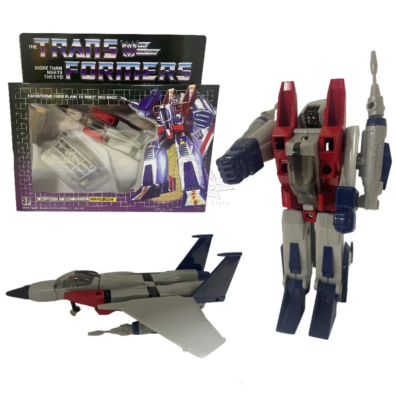 Em estoque transformadores brinquedos versão dos eua g1 84-86 ko série starscream dirge modelo robô coleção figuras de ação brinquedos presentes hobby