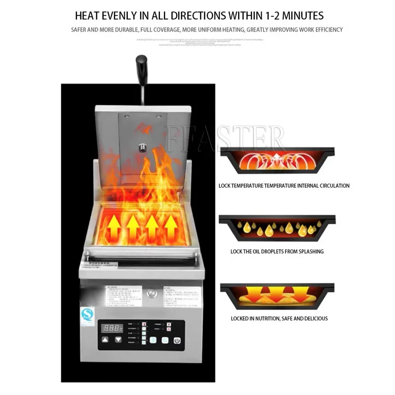 

110V 220V Fully Automatic Single Head Double Head CNC Dumpling Frying Machine Steaming Frying