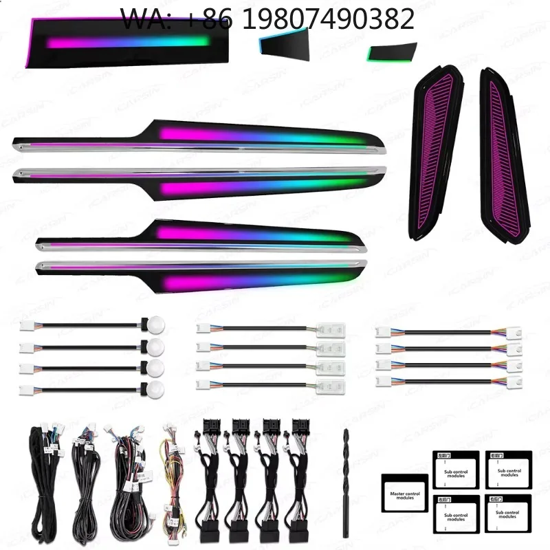 64 Color RGB Dynamic Atmosphere Light Kit 2014-2024 Car Interior Trim Modification Decor Upgrade Accessories