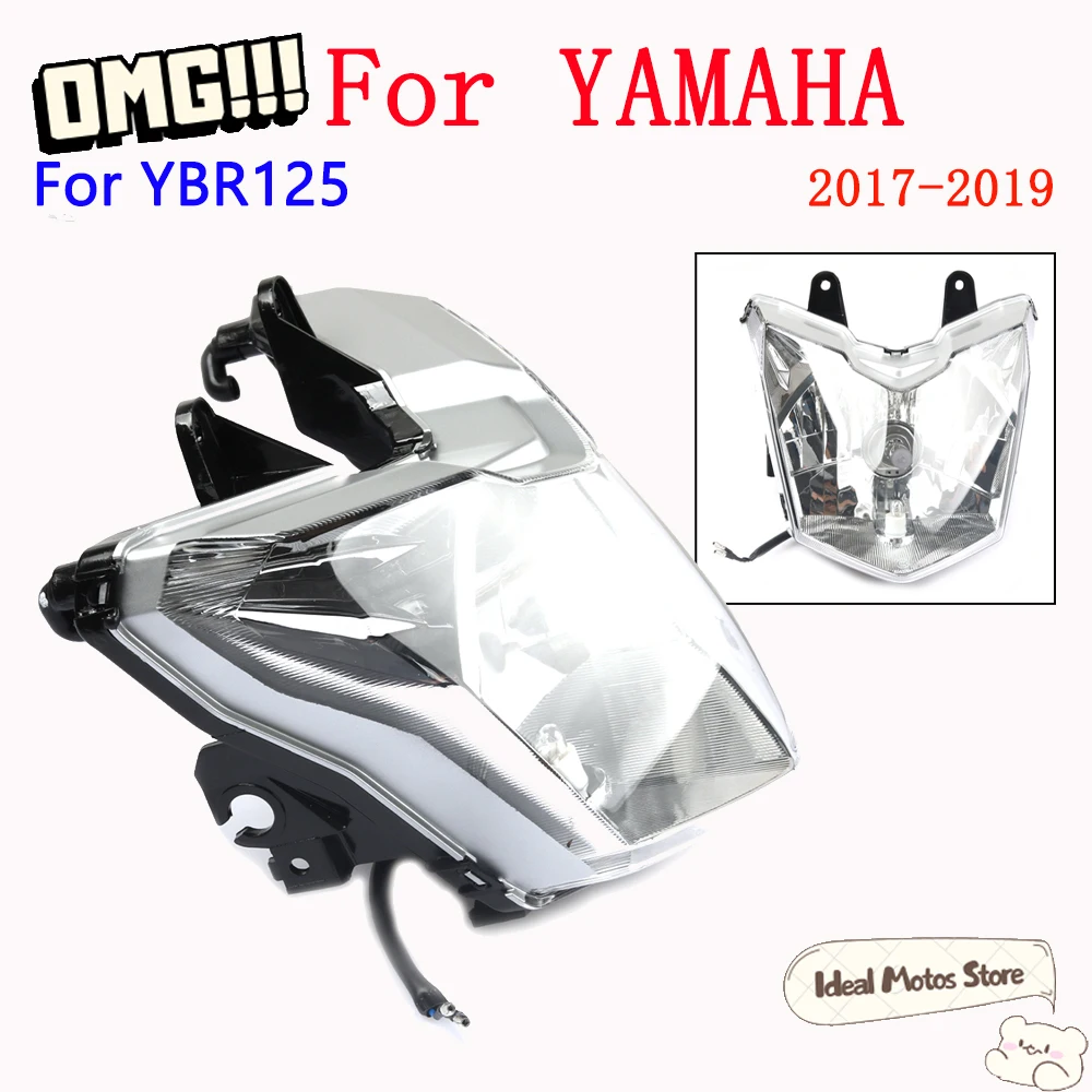 For Yamaha YBR125Z YBR 125 Z YBRZ 125 YBR 125Z Motorcycle Headlight Assembly 12V Waterproof Headlamp Front Light 2017 2018 2019