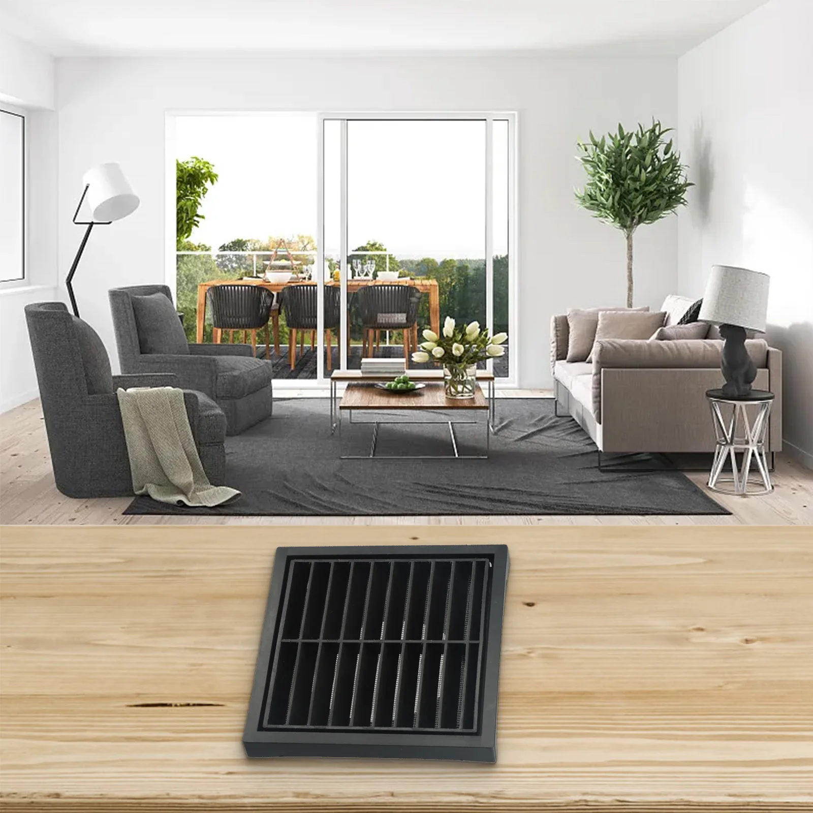 Fan Fixed Grille Air Outlet Cover Indoor Use Outdoor Use Sturdy PP Material Wall Or Ceiling Installation Clean Environment