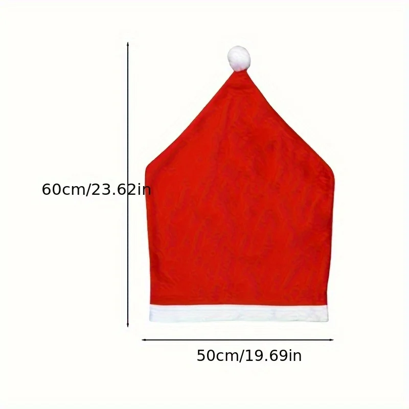 2/4/6 pezzi cappello di Natale fodere per sedie set di decorazioni cappello di Babbo Natale sedia con fiocco di neve berretto di Natale cucina sedia
