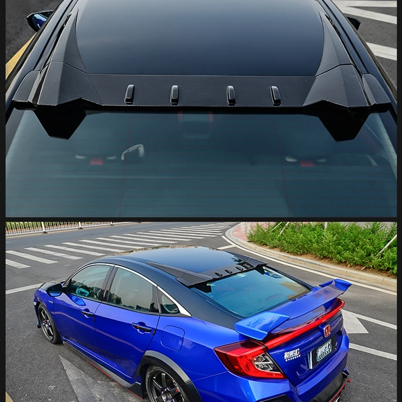 

Спойлер из АБС-пластика для Honda Civic 10 седан высокий спойлер на крышу Стайлинг автомобиля 4 двери 2016-2018