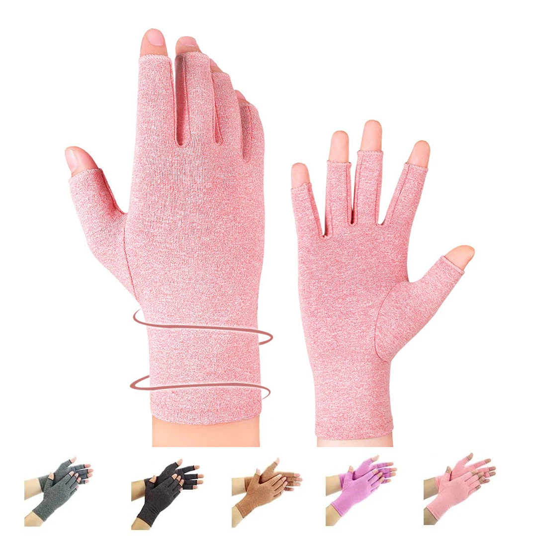 

1 Pair Arthritis Gloves Women Men, Carpal Tunnel, Fingerless Hand Thumb Compression Cycling/Driving/Sport Gloves