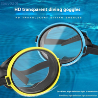 Kids Oval Free Diving Mask Anti-Fog Swim Masks Scuba Dive Mask Wide View Scuba Goggles Tempered Glass Swimming Goggles