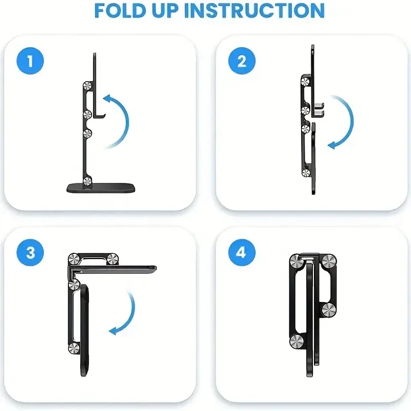 Mobile Phone Tablet Bracket Artifact Desktop Folding Portable Lifting Live Broadcast Stand Lazy Tracking Watching TV Universal B