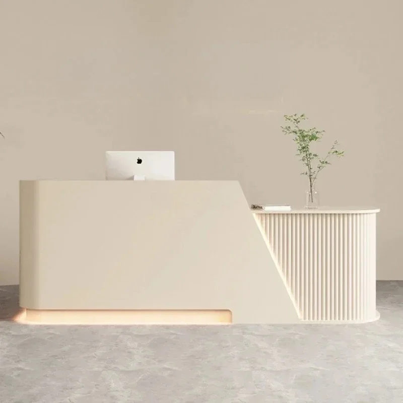 أثاث فاخر مكتب صالون تجميل مكتب الاستقبال طاولة الاستقبال الاستقبال الجمالية سبا مكتب الاستقبال التخزين الحديث