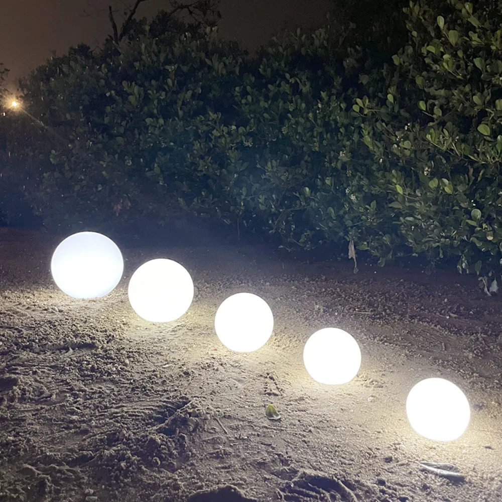 Rechargeable LED Ball Light, Color Changing Globe Lamp Outdoor Garden RGB Orb Light for Bar Yard Patio Pathway Night Light Relax