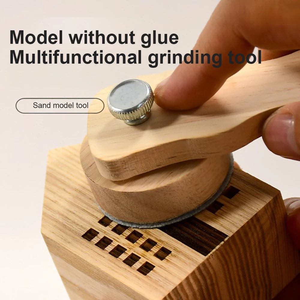 Model Sandpaper Grinding Block Leather Craft Edge Polishing Tool Sewing Accessories Leather Hand Model Curved Surface Sander