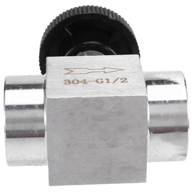 ABJO-3Pcs 1/2 Polegada BSP Linha Fêmea Igual SS 304 Controle de Fluxo de Aço Inoxidável Válvula de Agulha de Corte