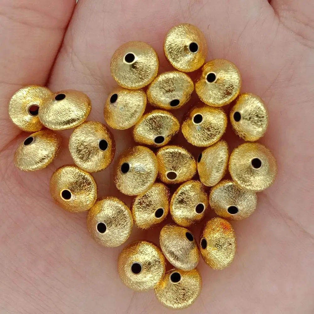 

30 шт. золотой цвет дисковые бусины латунные бусины для DIY ювелирных аксессуаров ручной работы