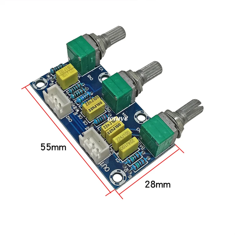 Placa amplificadora de ajuste passivo, placa de tom misturadora de alta e baixa tensão, controle de volume hifi, subwoofer, amplificador de ajuste