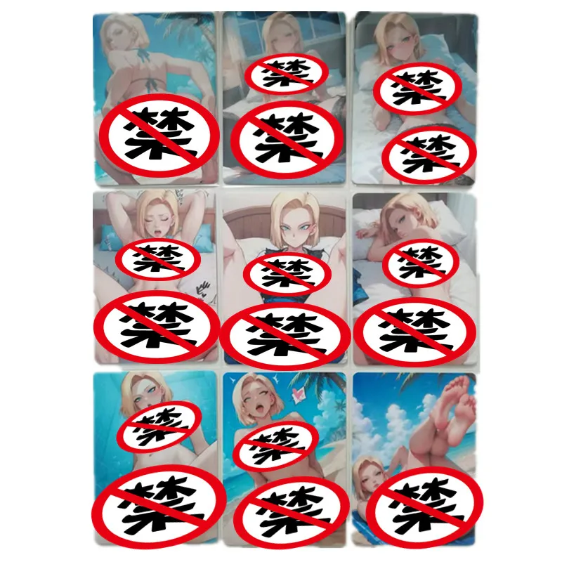 

9 шт./компл. Сексуальная карта Dragon Ball Z Android 18 Super Saiyan Аниме Богиня Обнаженная карта ACG Коллекция комиксов для взрослых Карты игрушки в подарок