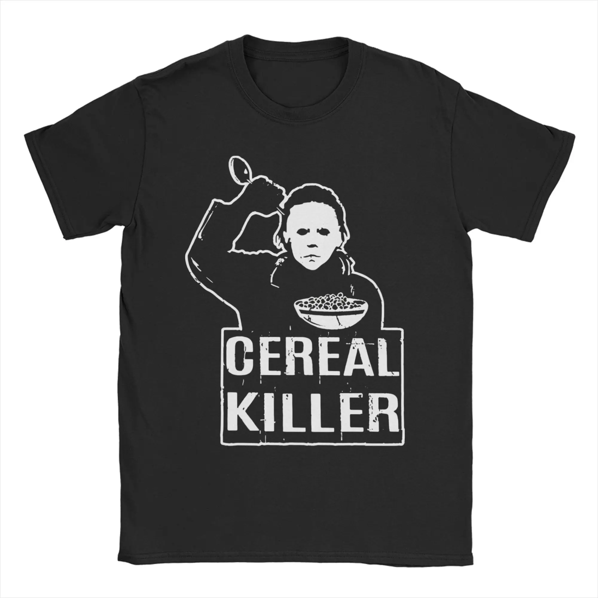 Cereal Killers Halloween Men Women's T Shirt Michael Myers Movie Fun Tee Shirt Short Sleeve T-Shirt 100% Cotton Adult Clothes