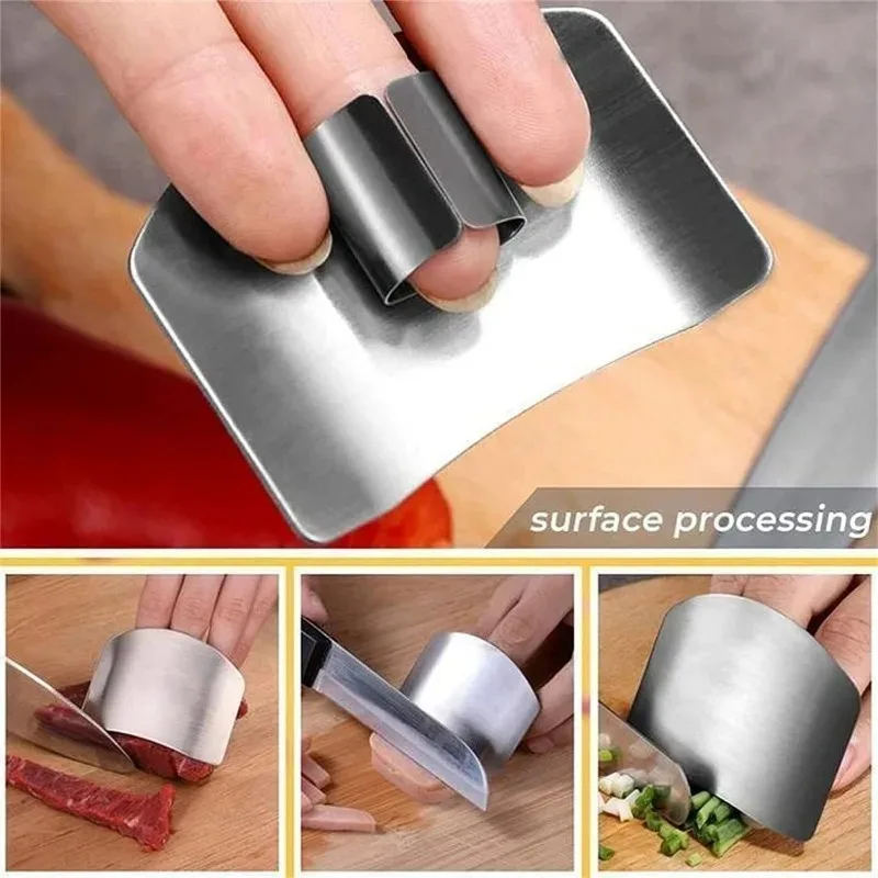 2/1Pcs Stainless Steel Finger Protector Anti-cut Finger Guard Safely Vegetable Cutting Hand Protecter For Kitchen Gadgets Tools