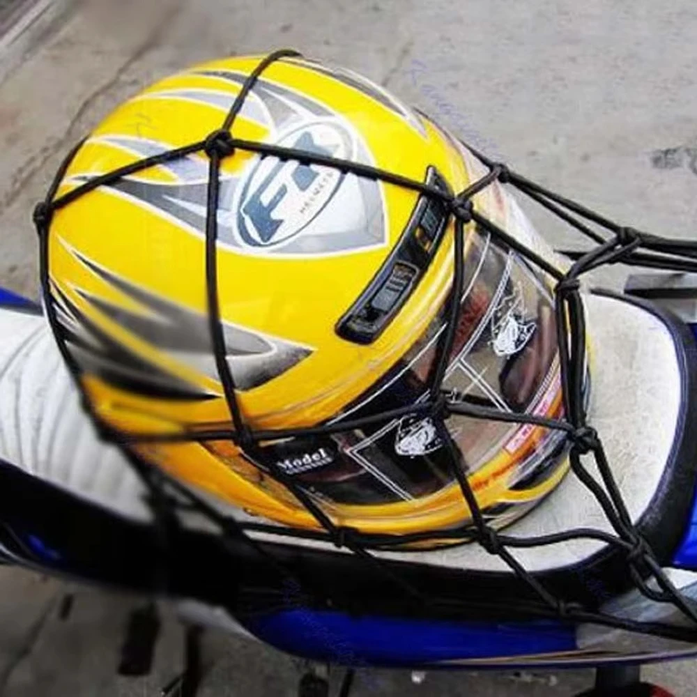 

Motorcycle Luggage Net Bike 6 Hooks Hold Down Fuel Tank Network Helmet Mesh Web Bungee Travel Goods Bag Tank Car Styling