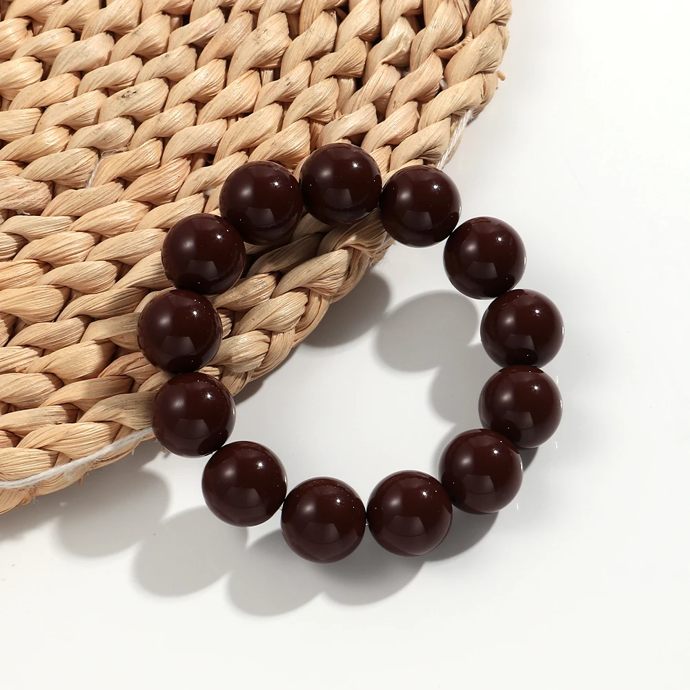 Bohomia Trend Acryl Ontwerp Geometrische Ronde Bal Elastische Armband voor Vrouwen Onregelmatige Kleurrijke Armbanden 2025 Sieraden