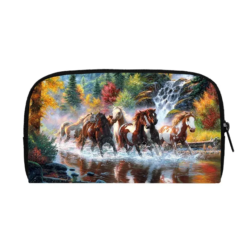 War Horse Print Women Coin Purse Long Girls Purses and Handbag Ladies Money Credit Holder Kids Change Coins Bags