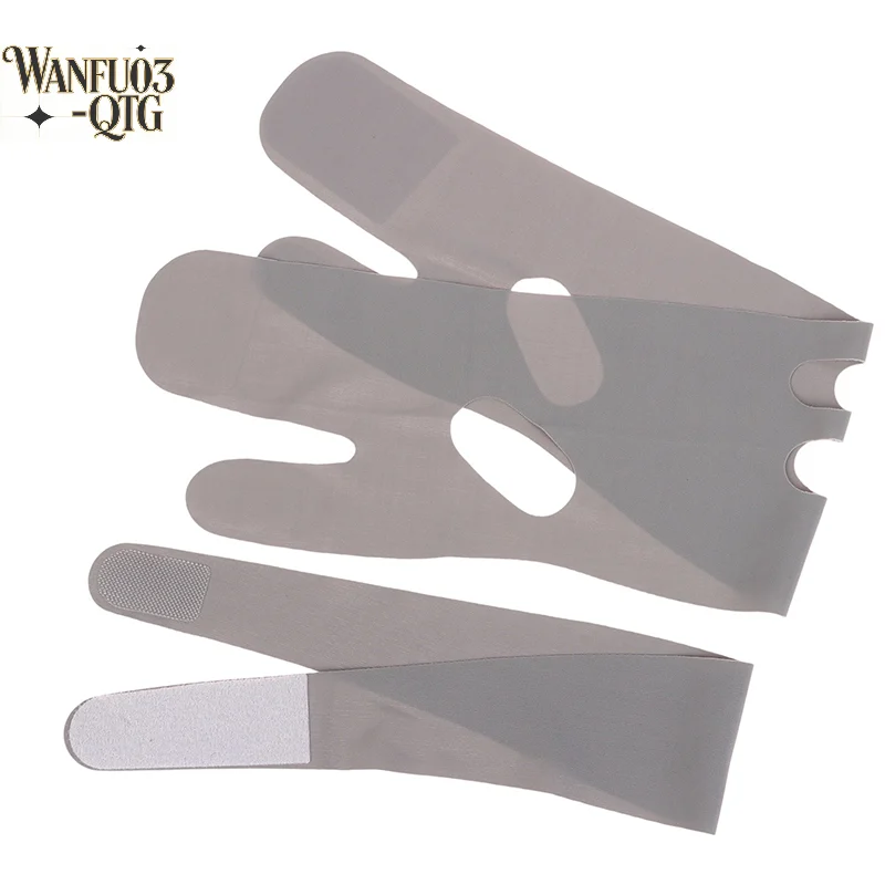 حزام قناع قابل للتنفس على شكل حرف V، مخفض ذقن مزدوج، ضمادة تنحيف الوجه، حزام رفع الوجه، حزام ضيق مزدوج الطابق #1