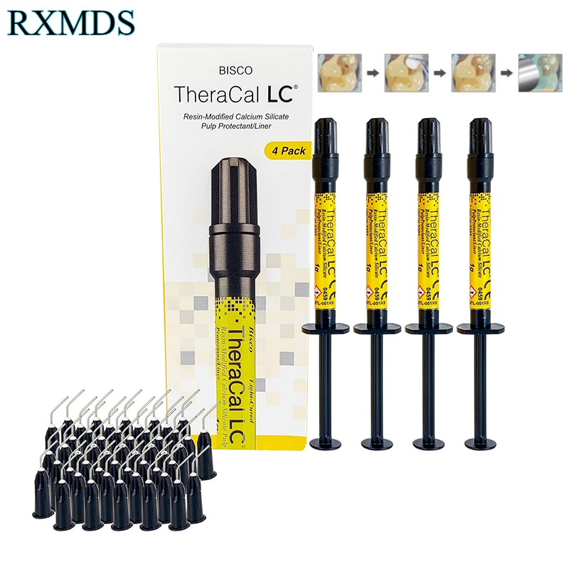 1/4PCS Dental TheraCal+LC  Light Curing Calcium Hydroxide Pulp Capping Light Cured Bone Marrow Protection Material Dental Resin