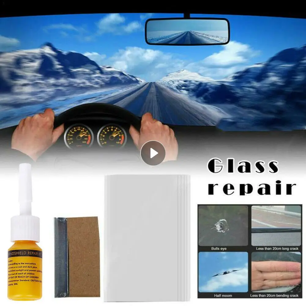 No Trace Cracked Glass Repair Kit Windshield Nano Repair Liquid DIY Car Window Phone Screen Repair Utensil Scratch Crack Restore